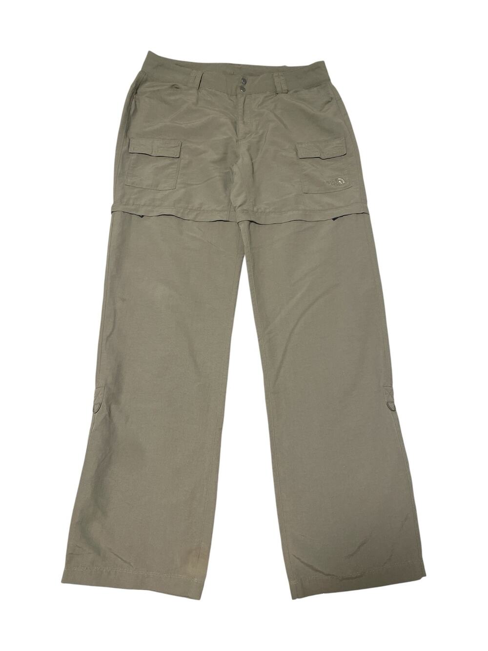 The North Face Pants Convertible Hiking Zip Off Cargo Pants Green Size 12 Long